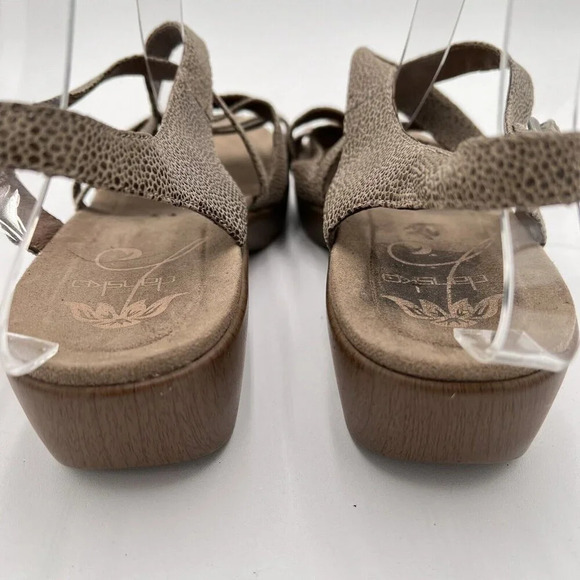 Dansko Women’s Strappy Sandals 40(9.5-10) Pebble LeatherTan Summer Ankle Strap - Picture 5 of 16